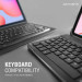 4smarts Flip Case DailyBiz and Bluetooth Keyboard - кожен калъф и безжична блутут клавиатура за Samsung Galaxy Tab S8, Galaxy Tab S7 (черен) 8