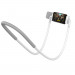 Baseus Necklace Lazy Bracket (SUJG-ALR02) - ергономична поставка за врата за мобилни устройства от 4 до 10 инча (бял) 4