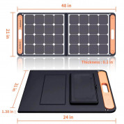Jackery SolarSaga Solar Panel 100W - сгъваем соларен панел зареждащ директно вашето устройство от слънцето с DC порт, 1 х USB-A и 1 х USB-C портове (черен) 4