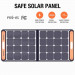 Jackery SolarSaga Solar Panel 100W - сгъваем соларен панел зареждащ директно вашето устройство от слънцето с DC порт, 1 х USB-A и 1 х USB-C портове (черен) 3