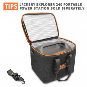 Jackery Explorer 240UK Carrying Case Bag - висококачествена чанта за Jackery Explorer 240 Portable Power Station (черен-оранжев) 2