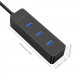 Orico USB 3.0 4-Port Hub - 4 портов USB 3.0 хъб за MacBook и преносими компютри (30см) (черен) 4