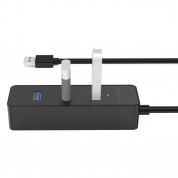 Orico USB 3.0 4-Port Hub - 4 портов USB 3.0 хъб за MacBook и преносими компютри (30см) (черен) 1