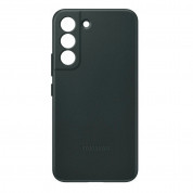 Samsung Leather Cover EF-VS901LG - оригинален кожен кейс (естествена кожа) за Samsung Galaxy S22 (зелен) 3