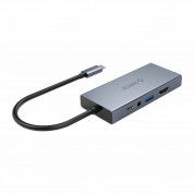Orico USB-C 5-in-1 Hub - мултифункционален хъб за свързване на допълнителна периферия за устройства с USB-C (тъмносив) 3