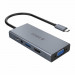 Orico USB-C 5-in-1 Hub (MC-U501P-GY-BP) - мултифункционален хъб за свързване на допълнителна периферия за устройства с USB-C (тъмносив) 1