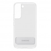 Samsung Clear Standing Cover EF-JS901CTEGWW - оригинален удароустойчив хибриден кейс с поставка за Samsung Galaxy S22 (прозрачен) 7