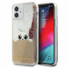 Karl Lagerfeld Liquid Glitter Peek a Boo Case - дизайнерски кейс с висока защита за iPhone 12, iPhone 12 Pro (прозрачен) 1