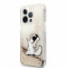 Karl Lagerfeld Liquid Glitter Choupette Fun Case - дизайнерски кейс с висока защита за iPhone 13 Pro (прозрачен-златист) 1