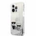 Karl Lagerfeld Liquid Glitter Karl & Choupette Case - дизайнерски кейс с висока защита за iPhone 13 Pro (прозрачен-сребрист) 1
