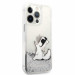 Karl Lagerfeld Liquid Glitter Choupette Fun Case - дизайнерски кейс с висока защита за iPhone 13 Pro (прозрачен-сребрист) 3