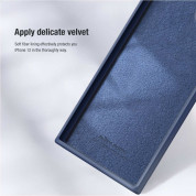 Nillkin CamShield Silky Silicone Case - силиконов (TPU) калъф за Samsung Galaxy S22 Ultra (син) 3