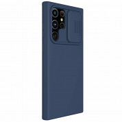 Nillkin CamShield Silky Silicone Case - силиконов (TPU) калъф за Samsung Galaxy S22 Ultra (син) 1