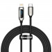 Baseus Digital Display USB-C to Lightning Cable PD 20W (CATLSK-A01) - USB-C към Lightning кабел за Apple устройства с Lightning порт (200 см) (черен) 1