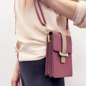 Fancy Handmade Bag Case Model 1 With Shoulder Strap - малка и компактна чанта с презрамка (розов) 1