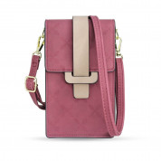 Fancy Handmade Bag Case Model 1 With Shoulder Strap - малка и компактна чанта с презрамка (розов)