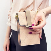 Fancy Handmade Bag Case Model 1 With Shoulder Strap - малка и компактна чанта с презрамка (светлорозов) 1