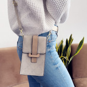 Fancy Handmade Bag Case Model 1 With Shoulder Strap - малка и компактна чанта с презрамка (сив) 1
