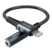 Acefast MFI Lightning to 3.5 mm Audio Adapter - адаптер от Lightning към 3.5 мм аудио жак за устройства с Lightning порт (18 см) (тъмносив) 1