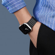 Dux Ducis Silicone Magnetic Strap (Chain Version) - магнитна силиконова каишка за Apple Watch 38мм, 40мм, 41мм (черен-оранжев) 3