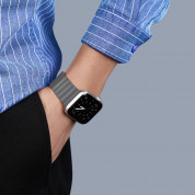 Dux Ducis Silicone Magnetic Strap (Chain Version) - магнитна силиконова каишка за Apple Watch 38мм, 40мм, 41мм (сив-оранжев) 6