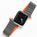 Dux Ducis Silicone Magnetic Strap (Chain Version) - магнитна силиконова каишка за Apple Watch 38мм, 40мм, 41мм (сив-оранжев) 1