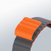Dux Ducis Silicone Magnetic Strap (Chain Version) - магнитна силиконова каишка за Apple Watch 38мм, 40мм, 41мм (сив-оранжев) 2