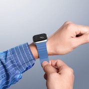 Dux Ducis Silicone Magnetic Strap (Chain Version) - магнитна силиконова каишка за Apple Watch 42мм, 44мм, 45мм (син) 4