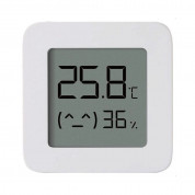 Xiaomi Mi Temperature and Humidity Monitor 2 - устройство за следене и анализ на температурата и влажността на въздуха (бял)
