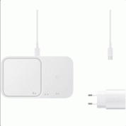 Samsung Super Fast Wireless Charger Duo EP-P5400TWEGEU for charging mobile devices, smartwatches and buds (white) 6