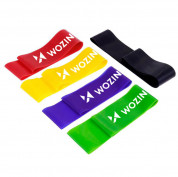 Wozinsky Rubber Exercise Bands For Home Gym - комплект еластични ластици с различно съпторивление (5 броя) (цвятен) 2