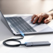 Ugreen USB-C External M.2 NVMe SATA SSD USB 3.2 Gen 2 Enclosure - алуминиева външна кутия с USB-C за M.2 NVMe SATA SSD дискове (сив) 4