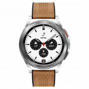 Spigen Retro Fit Band 20mm - кожена каишка за Samsung Galaxy Watch 4, Galaxy Watch Active 2, Huawei Watch GT 2 42mm и други (20мм) (кафяв) 2