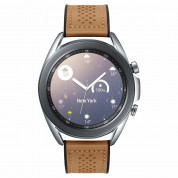 Spigen Retro Fit Band 20mm - кожена каишка за Samsung Galaxy Watch 4, Galaxy Watch Active 2, Huawei Watch GT 2 42mm и други (20мм) (кафяв) 1