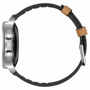 Spigen Retro Fit Band 20mm - кожена каишка за Samsung Galaxy Watch 4, Galaxy Watch Active 2, Huawei Watch GT 2 42mm и други (20мм) (кафяв) 3