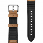 Spigen Retro Fit Band 20mm - кожена каишка за Samsung Galaxy Watch 4, Galaxy Watch Active 2, Huawei Watch GT 2 42mm и други (20мм) (кафяв) 8