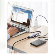 Ugreen USB-C Multifunctional Hub - мултифункционален хъб за свързване на допълнителна периферия за устройства с USB-C (тъмносив) 5
