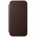 Nomad Folio Leather Rugged Case - кожен (естествена кожа) калъф, тип портфейл за iPhone 12 Pro Max (кафяв) 2