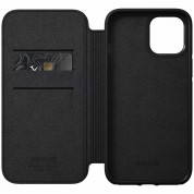 Nomad Folio Leather Rugged Case - кожен (естествена кожа) калъф, тип портфейл за iPhone 12 Pro Max (кафяв) 3