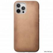 Nomad Leather Rugged Case - кожен (естествена кожа) кейс за iPhone 12, iPhone 12 Pro (бежов) 1