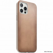 Nomad Leather Rugged Case - кожен (естествена кожа) кейс за iPhone 12, iPhone 12 Pro (бежов) 4