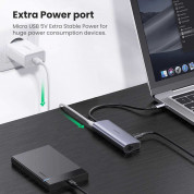 Ugreen Multifunctional USB-C 2-in-1 Ethernet & USB Hub - 3-портов USB хъб и Gigabit Ethernet порт за MacBook и устройства с USB-C порт (тъмносив) 4