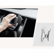 Moshi SnapTo Universal Car Mount 10W - магнитна поставка с безжично зареждане за таблото, стъклото или радиатора на кола и USB-C кабел (120 см) (черен) 8