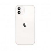 Apple iPhone 12 Genuine Backcover Full Assembly - оригинален резервен заден капак заедно с Lightning порт, безжично зареждане и бутони (бял)