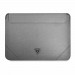 Guess Saffiano Triangle Metal Logo Notebook Sleeve - дизайнерски луксозен кожен калъф за MacBook Air 13, MacBook Pro 13, MacBook Pro 14 и лаптопи до 14 инча (сребрист) 2