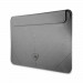 Guess Saffiano Triangle Metal Logo Notebook Sleeve - дизайнерски луксозен кожен калъф за MacBook Pro 16, MacBook Pro 15 и лаптопи до 16 инча (сребрист) 1