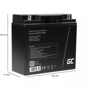 Green Cell AGM Battery 12V Lead-Acid Battery (22Ah) - висококачествена батерия с широко приложение (черен) 1