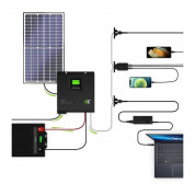Green Cell Solar Inverter With MPPT 12VDC 230VAC 1000VA/1000W Pure Sine Wave - инвертор за генериране енергията от фотоволтаична система (черен) 2