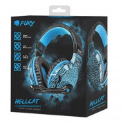 Fury Backlit Gaming Headset Hellcat NFU-0863 - USB гейминг слушалки с подцветка и микрофон за PC и лаптопи (черен-син) 2
