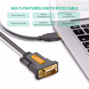 Ugreen USB-A 2.0 to RS232 DB9 Serial Cable - сериен USB кабел (150 см) (черен) 1